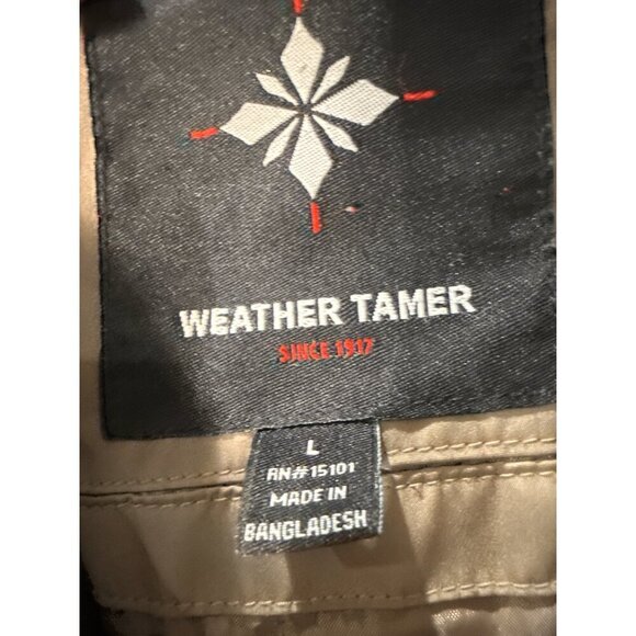 Women's Weather Tamer Tan Quilted Jacket Size Large, Pre-Owned Good Condition - Picture 7 of 12